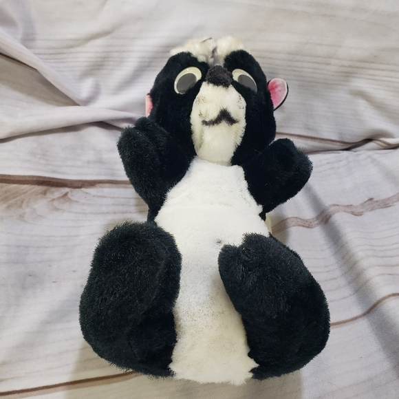 Vintage Google Eye Skunk Plush Stuffed Animal 10 Inch 50s/60s No Tags - Picture 7 of 11